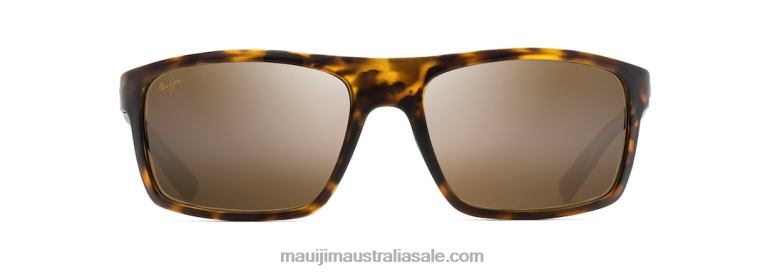 Byron Bay Polarized Wrap Sunglasses Maui Jim TVVRT417 Matte Tortoise/HCL Bronze