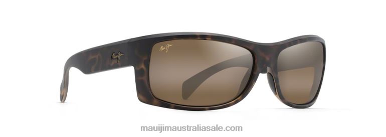 Equator Polarized Wrap Sunglasses Maui Jim TVVRT114 Caramel Tortoise/HCL Bronze