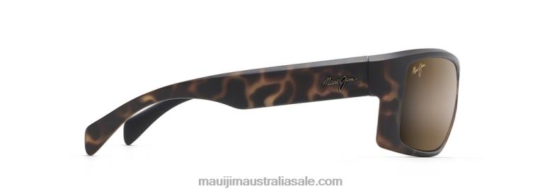Equator Polarized Wrap Sunglasses Maui Jim TVVRT114 Caramel Tortoise/HCL Bronze