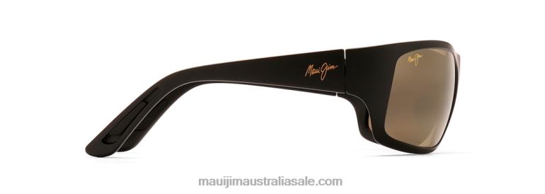 Haleakala Polarized Wrap Sunglasses Maui Jim TVVRT429 Matte Black/HCL Bronze