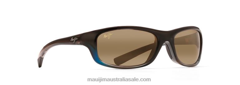 Kipahulu Polarized Wrap Sunglasses Maui Jim TVVRT433 Marlin/HCL Bronze