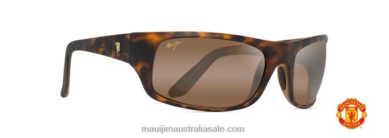 Peahi Polarized Wrap Sunglasses Maui Jim TVVRT274 Matte Tortoise/HCL Bronze