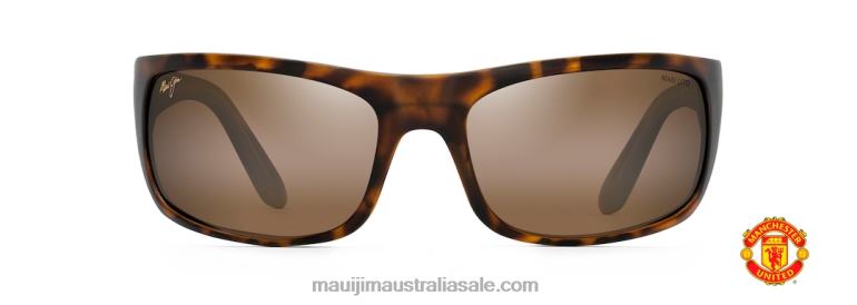 Peahi Polarized Wrap Sunglasses Maui Jim TVVRT274 Matte Tortoise/HCL Bronze