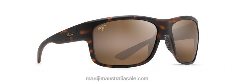 Southern Cross Polarized Wrap Sunglasses Maui Jim TVVRT261 Matte Tortoise Rubber/HCL Bronze