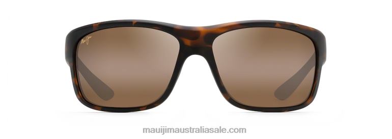 Southern Cross Polarized Wrap Sunglasses Maui Jim TVVRT261 Matte Tortoise Rubber/HCL Bronze