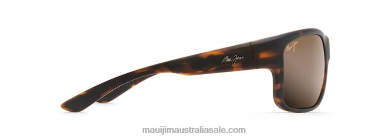 Southern Cross Polarized Wrap Sunglasses Maui Jim TVVRT261 Matte Tortoise Rubber/HCL Bronze