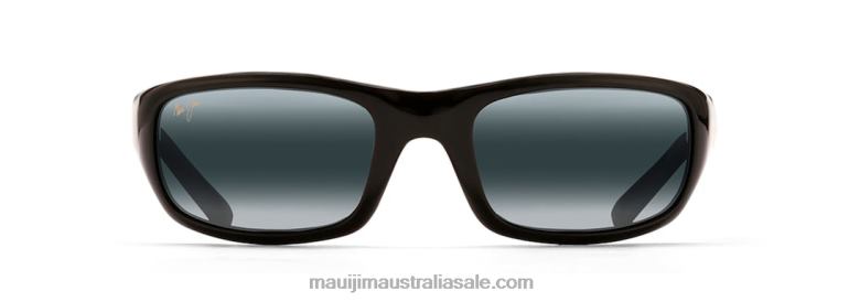 Stingray Polarized Wrap Sunglasses Maui Jim TVVRT392 Gloss Black/Neutral Grey