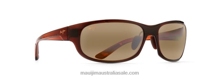 Twin Falls Polarized Wrap Sunglasses Maui Jim TVVRT295 Rootbeer Fade/HCL Bronze
