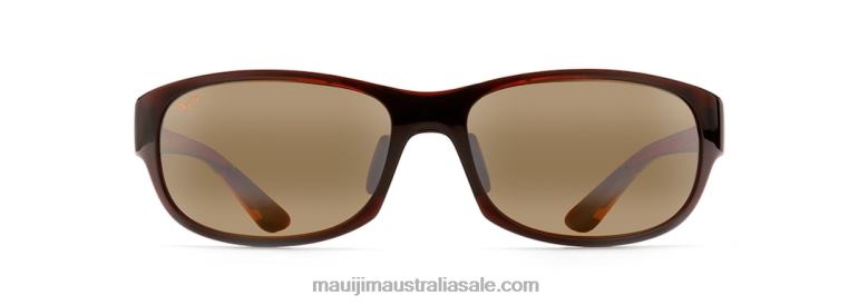 Twin Falls Polarized Wrap Sunglasses Maui Jim TVVRT295 Rootbeer Fade/HCL Bronze