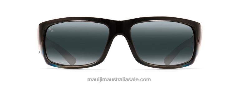 World Cup Polarized Wrap Sunglasses Maui Jim TVVRT384 Marlin/Neutral Grey