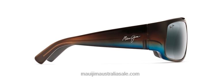 World Cup Polarized Wrap Sunglasses Maui Jim TVVRT384 Marlin/Neutral Grey